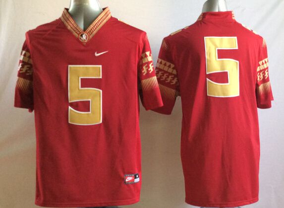 Men Florida State Seminoles FSU #5 No Name Red Nike 2025 NCAA Jersey